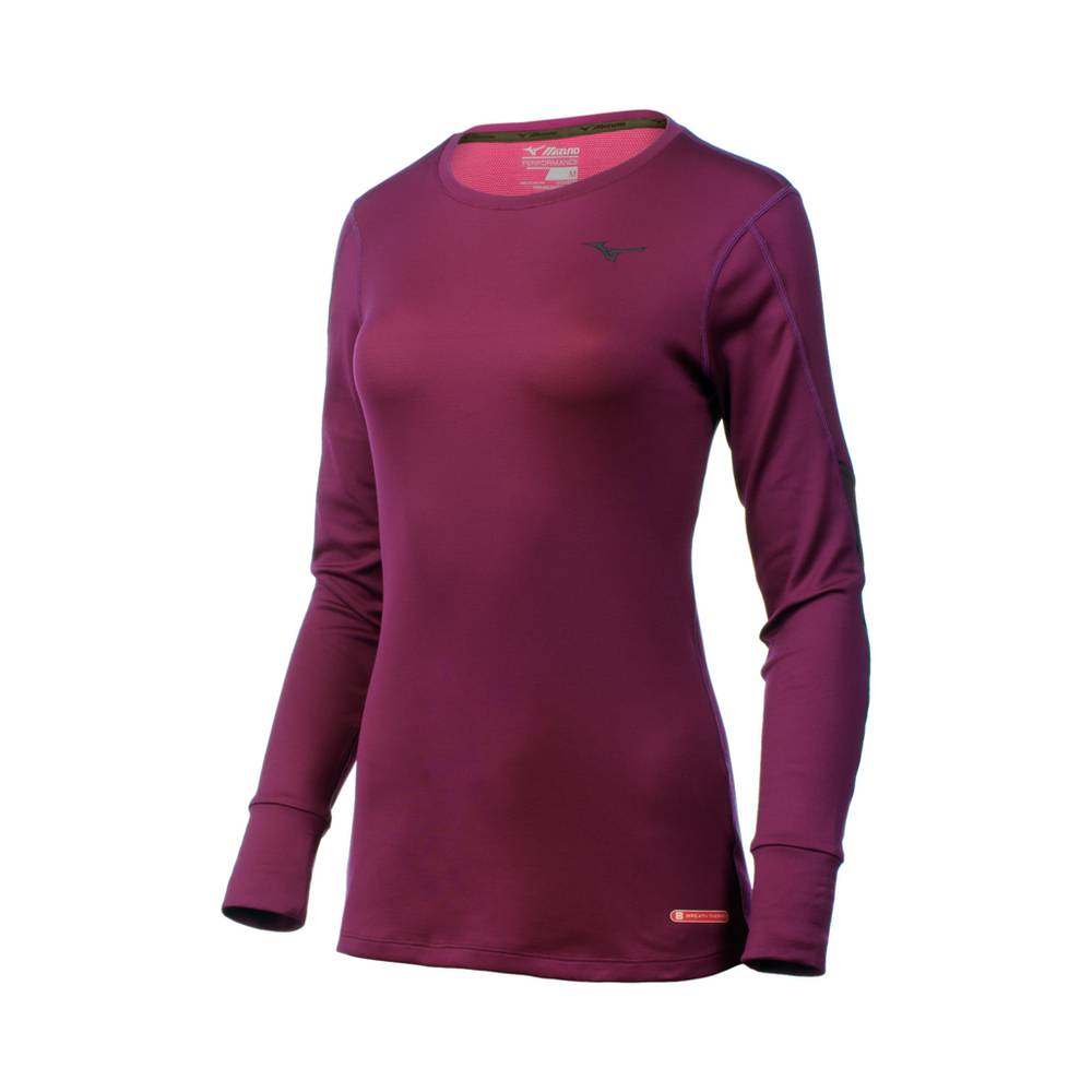 Base Layer Mizuno Breath Thermo® Long Sleeve Donna - Viola - 32457-OCIF